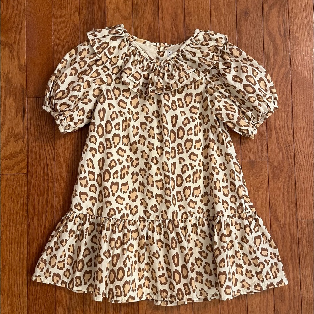 Janie and Jack Girl's Snow Leopard Print Dress/ Toddler Size 4